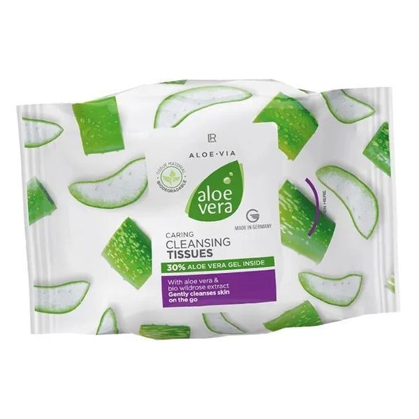 Aloesowe chusteczki oczyszczające ALOE VIA (Aloe Vera Cleansing Tissues) 1 opakowanie LR20672 zdjęcie