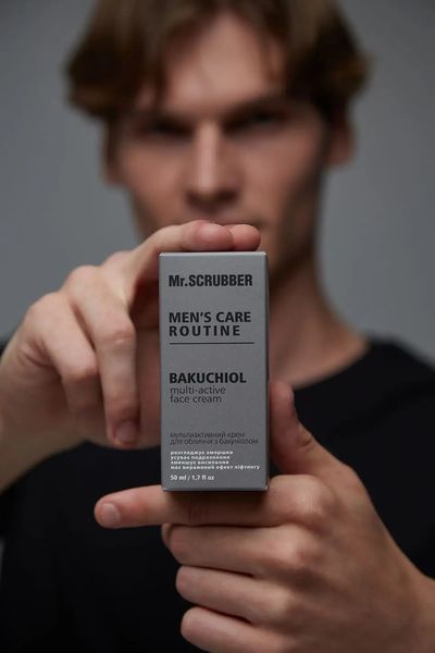 Men's Care Routine Mr.SCRUBBER Multi-active face cream with bacuchiolus MS0879 photo