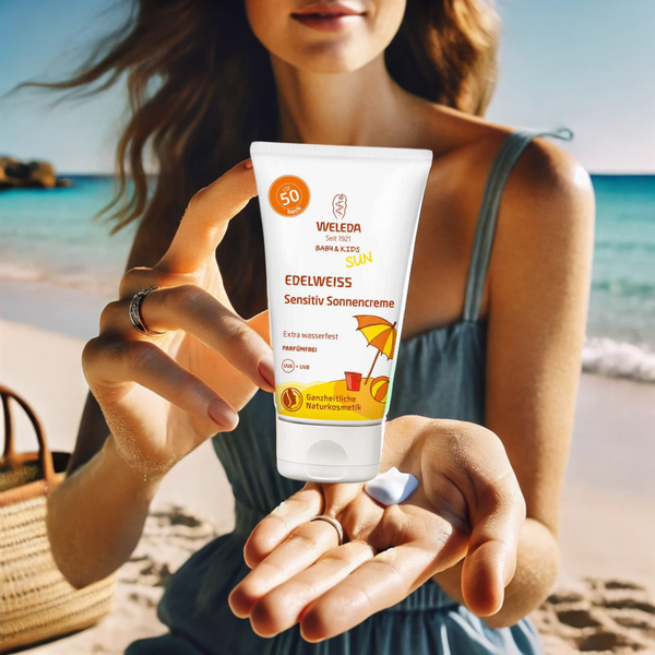 Солнцезащитный крем Weleda Edelweiss Baby & Kids Sun SPF 50 для чувствительной кожи WEL01626 фото