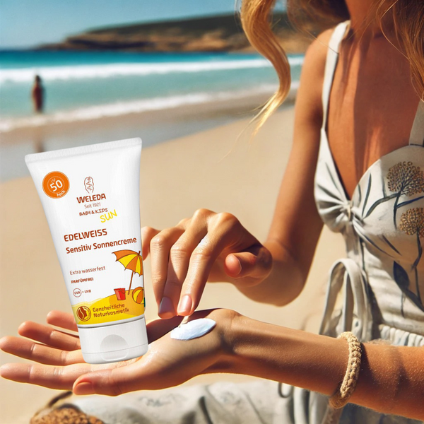 Солнцезащитный крем Weleda Edelweiss Baby & Kids Sun SPF 50 для чувствительной кожи WEL01626 фото