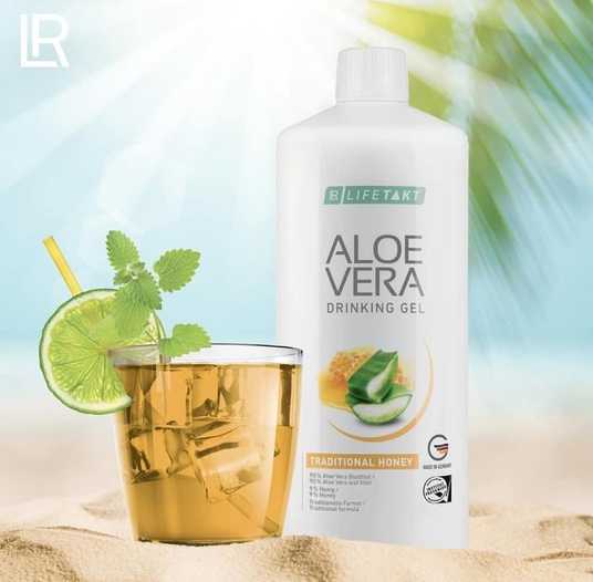 Aloe Vera gel with honey from LR Lifetakt - a therapeutic product with  unique properties.