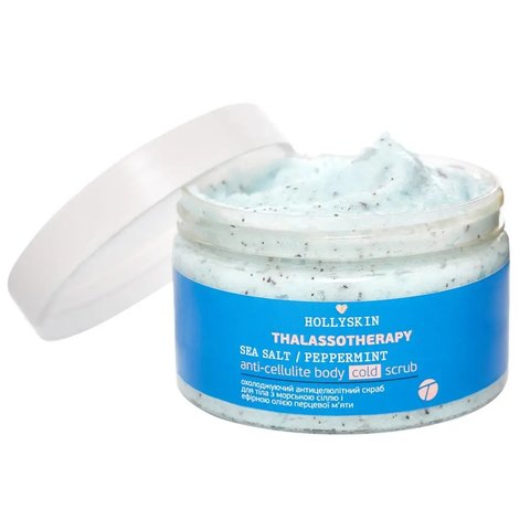 Cooling anti-cellulite body scrub with sea salt and peppermint essential oil Thalassotherapy HOLLYSKIN  H0146 photo