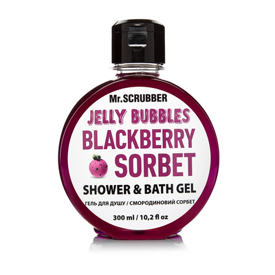 Гель для душу Mr Scrubber Jelly Bubbles Blackberry Sorbet Shower & Bath Gel смородина MRS0021 фото