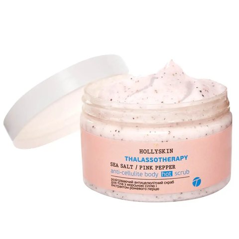 Warming anti-cellulite body scrub with sea salt and pink pepper extract Thalassotherapy HOLLYSKIN H0147 photo