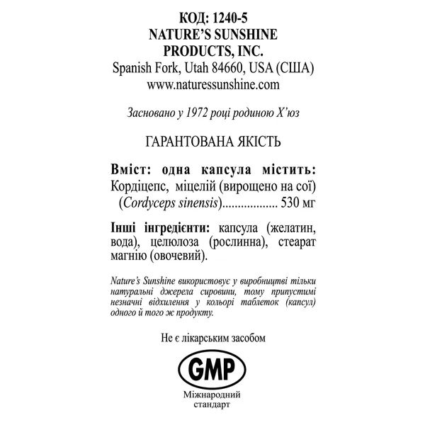 Кордіцепс NSP NSP1240 фото