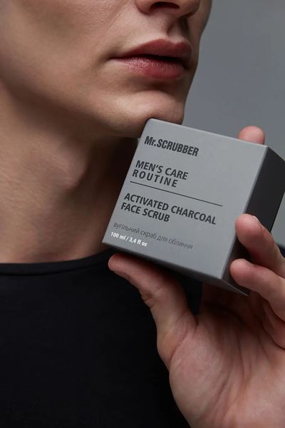 Men's Care Routine Mr.SCRUBBER charcoal facial scrub MR0876 photo