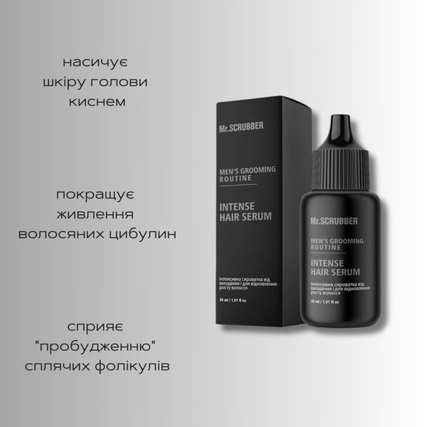 Інтенсивна сироватка від випадіння і для відновлення росту волосся Men’s Grooming Routine Mr.SCRUBBER, 30 мл MRS1085 фото