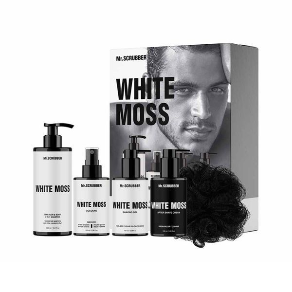 Парфумований набір косметики для чоловіків. White Moss Perfumed Men’s Essentials Set Mr.SCRUBBER MRS1639 фото