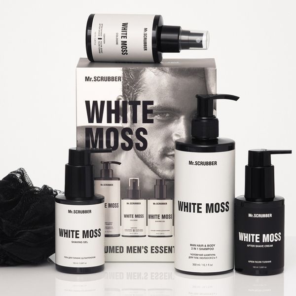 Парфумований набір косметики для чоловіків. White Moss Perfumed Men’s Essentials Set Mr.SCRUBBER MRS1639 фото