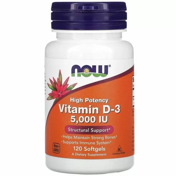 Vitamin D-3 Now Foods 5000 IU NF1789 photo