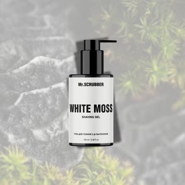 Гель для гоління з д-пантенолом  Mr.SCRUBBER White Moss, 100 мл MRS1422 фото