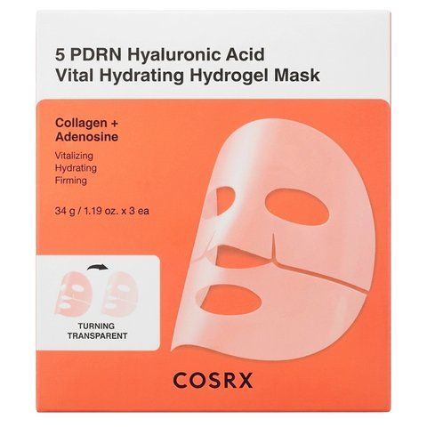 COSRX - 5 PDRN Hyaluronic Acid Vital Hydrating Hydrogel Mask - Zestaw nawilżających maseczek hydrożelowych - 34 g x 3 szt. cosrx_27029 zdjęcie