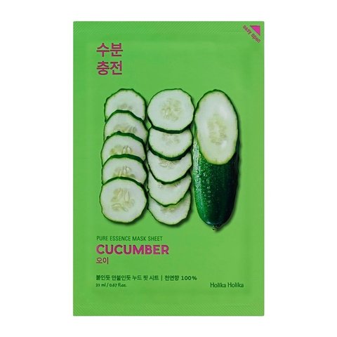 Заспокійлива тканинна маска для обличчя Holika Holika Pure Essence Mask Sheet Cucumber Огірок