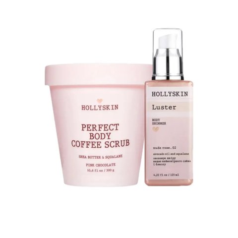 Scrub for perfectly smooth skin HOLLYSKIN + Shimmer HOLLYSKIN Luster Body Shimmer nude rose H90045 photo