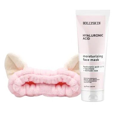 Маска для лица Hyaluronic Acid Face Mask + Повязка косметическая HOLLYSKIN H0064h фото