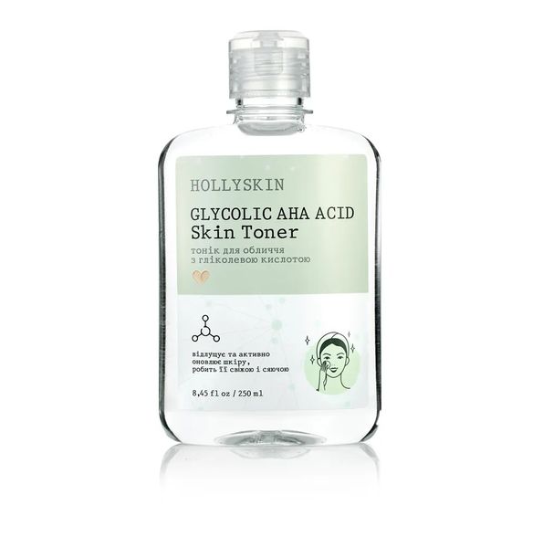 Тонік для обличчя HOLLYSKIN Glycolic AHA Acid Skin Toner H0015 фото