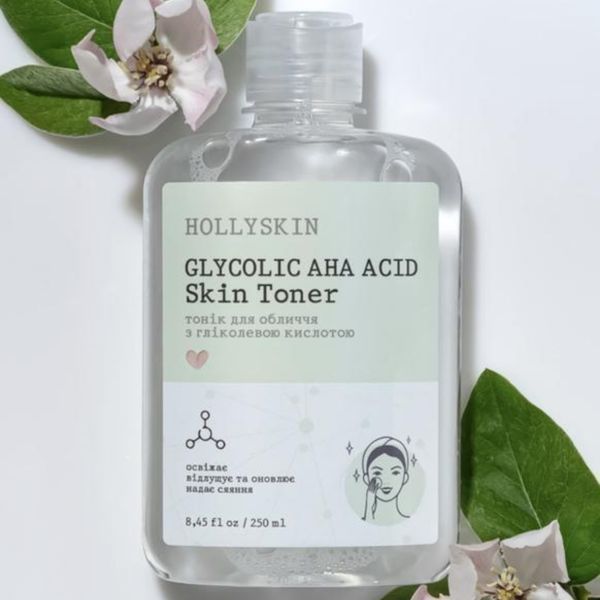 Тоник для лица HOLLYSKIN Glycolic AHA Acid Skin Toner H0015 фото