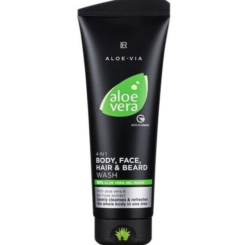 ALOE VIA Aloe Vera Шампунь для тела, лица, волос и бороды 4в1 250 мл LR20436 фото