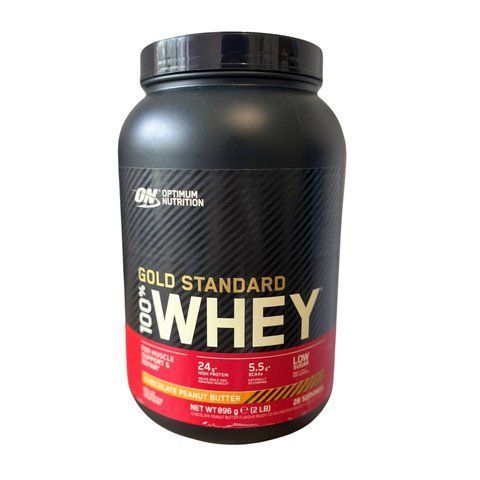 Optimum Nutrition, 100% Whey Gold Standard (UK), 909 грамів, шоколадно - арахісове масло 33618-896g-Chocpeanut фото