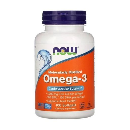 Dietary supplement fatty acids in gelatin capsules Now Foods Omega-3 c111362-1 photo