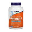 Dietary supplement fatty acids in gelatin capsules Now Foods Omega-3, 200 caps