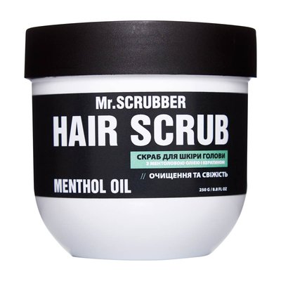 Скраб для шкіри голови та волосся з ментоловою олією і кератином Hair Scrub Menthol Oil