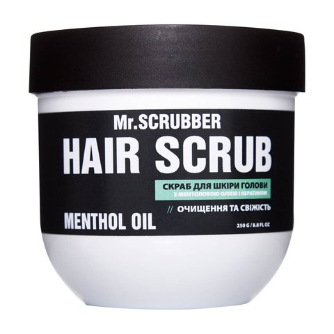 Скраб для шкіри голови та волосся з ментоловою олією і кератином Hair Scrub Menthol Oil