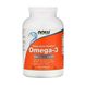 Dietary supplement fatty acids in gelatin capsules Now Foods Omega-3 c111362-3 photo 1