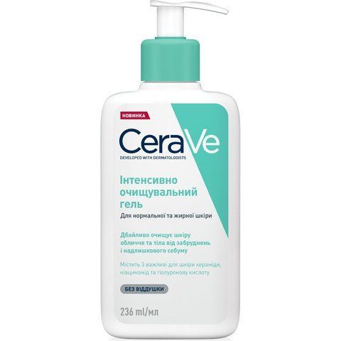 Очищувальний гель для нормальної та жирної шкіри обличчя і тіла CeraVe Foaming Cleanser CEV01998 фото