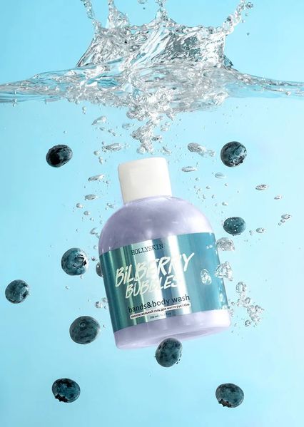 HOLLYSKIN Bilberry Bubbles Nawilżający płyn do mycia rąk i ciała H0249 zdjęcie