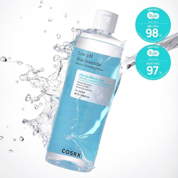 Очищувальна вода для обличчя Low pH Niacinamide Micellar Cleansing Water Cosrx, 400 мл Cosrx_21675 фото