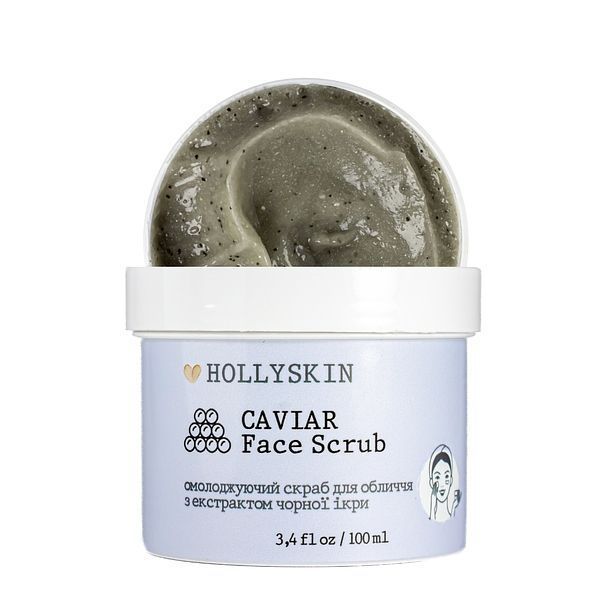 Скраб для обличчя з екстрактом чорної ікри Caviar Face Scrub H0209 фото