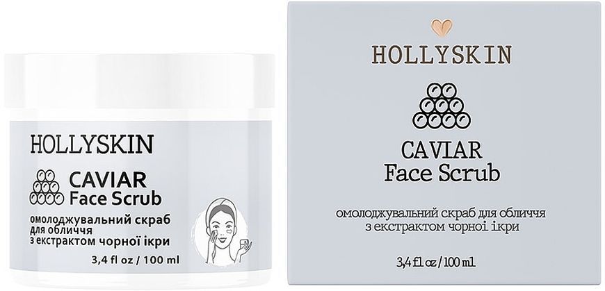 Скраб для обличчя з екстрактом чорної ікри Caviar Face Scrub H0209 фото