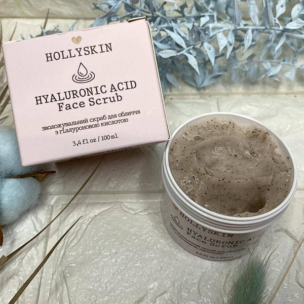 Скраб для обличчя з гіалуроновою кислотою Hollyskin Hyaluronic Acid Face Scrub H0207 фото