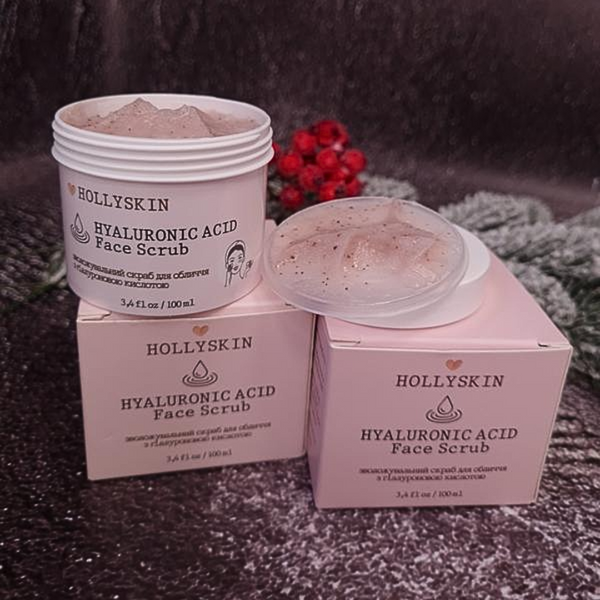 Скраб для обличчя з гіалуроновою кислотою Hollyskin Hyaluronic Acid Face Scrub H0207 фото