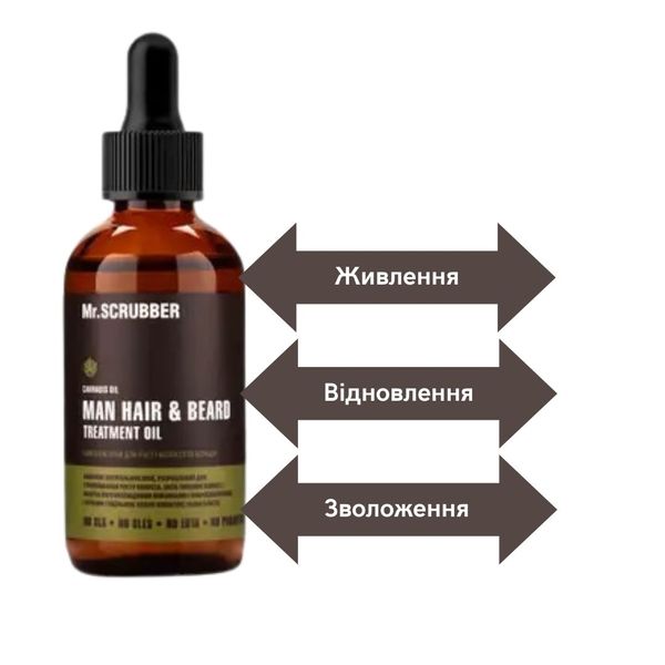 Complex of oils for hair and beard growth MAN Hair & Beard Treatment Oil Mr.SCRUBBER MR0150 photo