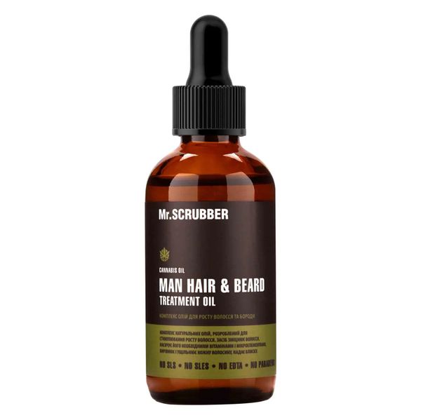 Complex of oils for hair and beard growth MAN Hair & Beard Treatment Oil Mr.SCRUBBER MR0150 photo