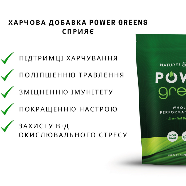 Power Greens Biologiczny suplement diety Siła zieleni NSP NSP23496 zdjęcie