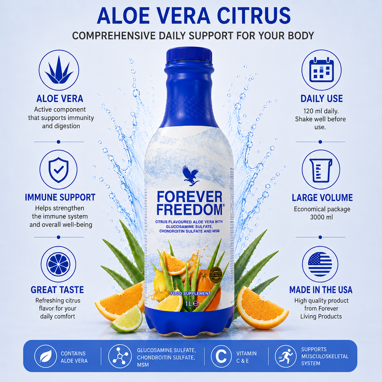 Traipack gel Aloe Forever Freedom, 3 l